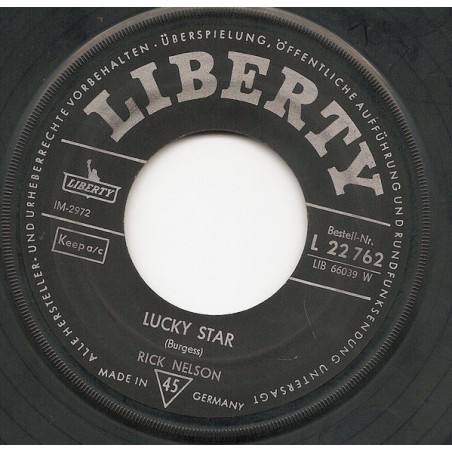 Nelson Rick  ‎– Lucky Star / Everybody But Me|1964    Liberty ‎– L 22762-Single