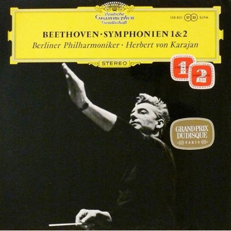 Beethoven - Herbert von Karajan · Berliner Philharmoniker ‎– Symphonien 1 & 2|DG -SLPM 138 801,