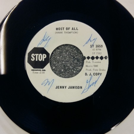 Jamison Jenny ‎– Most Of All / The Big Hurt|1971   Stop Records   ‎– st 1659-Single