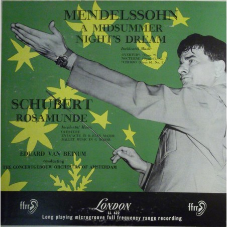 Mendelssohn-Schubert-The Concertgebouw Orchestra of Amsterdam – A Midsummer Night's Dream / Rosamunde|London Records ‎– LL 622