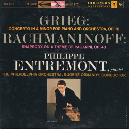 Grieg-Rachmaninoff - Philippe Entremont – Concerto & Rhapsody|1958   Columbia Masterworks ‎– MS 6016