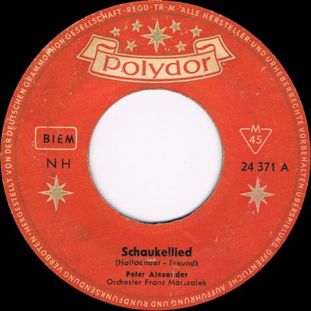 Alexander Peter‎– Schaukellied|1960     Polydor ‎– 24 371-Single