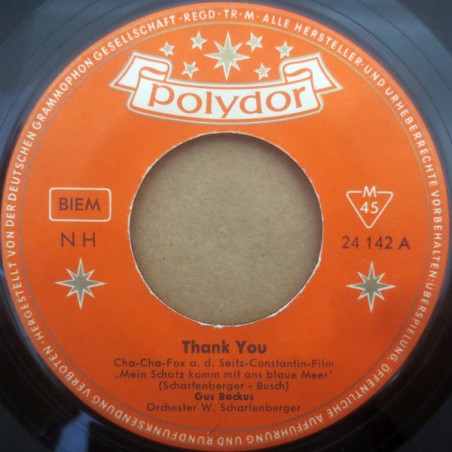 Backus ‎Gus – Thank You|1959    Polydor ‎– 24 142-Single