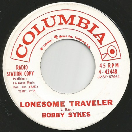 Sykes ‎Bobby – Lonesome Traveler / So Tenderhearted|Columbia ‎– 4-42448-Promo-Single