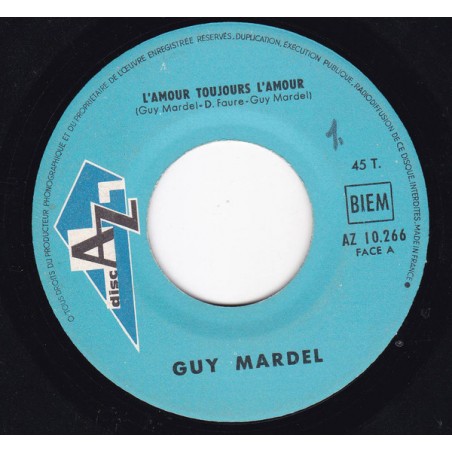 Mardel Guy ‎– L'amour Toujours L'amour|1966  Disc'Az ‎– AZ 10.266-Single