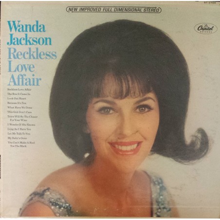 Jackson ‎Wanda – Reckless Love Affair|1967    Capitol Records ‎– ST 2704