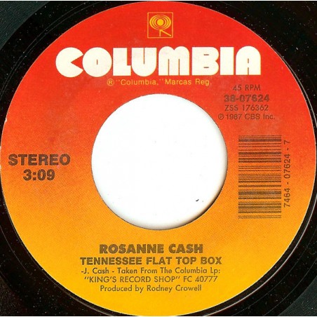Cash ‎Rosanne – Tennessee Flat Top Box / Why Don't You Quit Leaving Me Alone|1987   Columbia ‎– 38-07624-Single