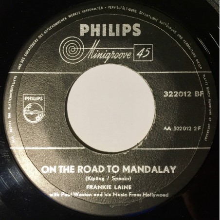 Laine ‎Frankie – On The Road To Mandalay|1956   Philips	322012 BF-Single