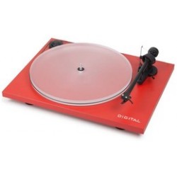 Pro-Ject Essential II DIGITAL-  Plattenspieler mit MM-Vorstufe + OPTISCHEM Digitalausgang in Rot