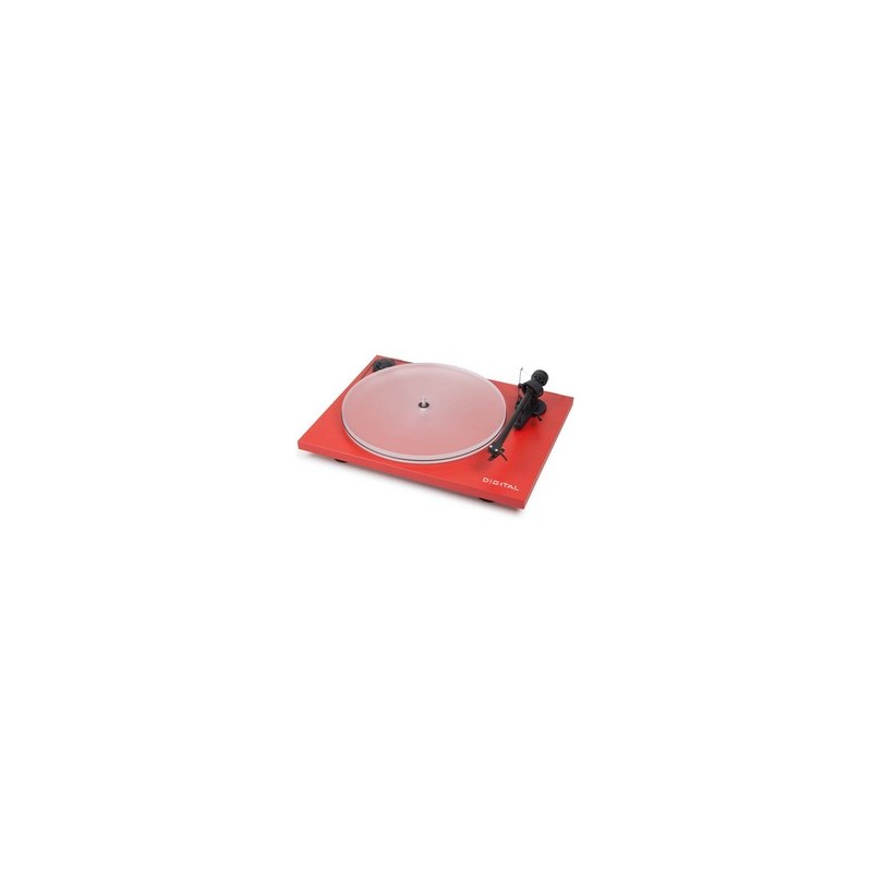 Pro-Ject Essential II DIGITAL-  Plattenspieler mit MM-Vorstufe + OPTISCHEM Digitalausgang in Rot