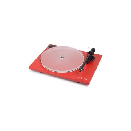 Pro-Ject Essential II DIGITAL-  Plattenspieler mit MM-Vorstufe + OPTISCHEM Digitalausgang in Rot