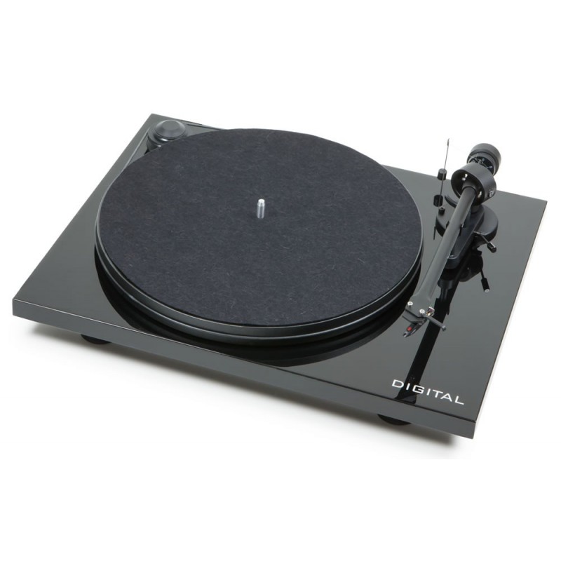 Pro-Ject Essential II DIGITAL-  Plattenspieler mit MM-Vorstufe + OPTISCHEM Digitalausgang in Schwarz