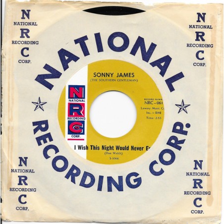 James ‎Sonny – I Wish This Night Would Never End / Bimbo|1960     National Recording Corporation ‎– NRC-061-Single