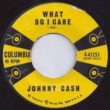 Cash ‎Johnny – What Do I Care / All Over Again|1958    Columbia ‎– 4-41251-Single