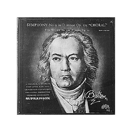 Beethoven -Symphony No 9 In D Minor Op. 125 "Choral", Symphony No 1 In C Major Op. 21- Abendroth ‎– Supraphon ‎–  LPV 218/219