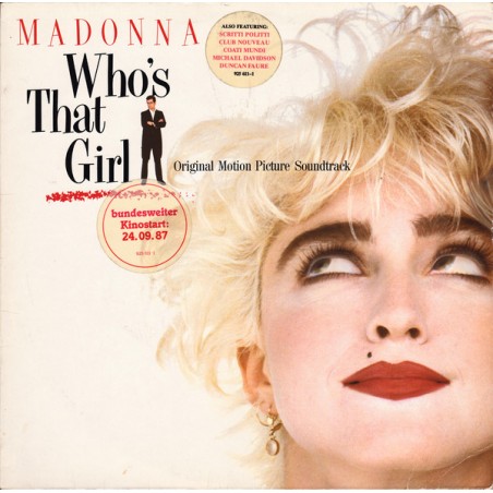 Madonna ‎– Who's That Girl (Original Motion Picture Soundtrack)|1987   Sire ‎– 925 611-1-148643 Club