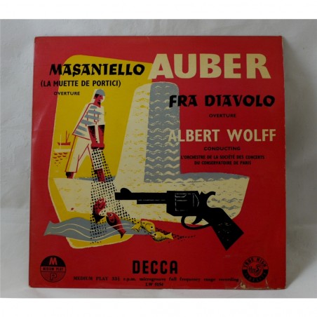 Auber (Fra Diavolo) overtures ...-Masaniello- (La Muette De Portici)-Overture|Decca LW 5154 10" Vinyl