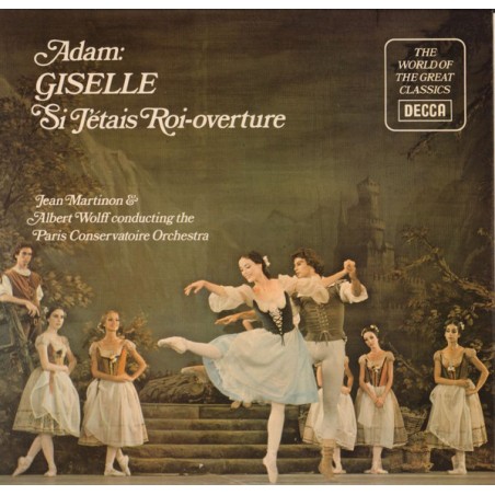 Adam- Jean Martinon & Albert Wolff – Giselle / Si J'étais Roi - Overture|1975   Decca ‎– SPA 384