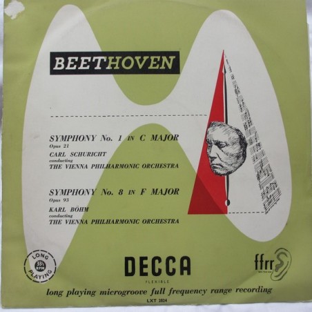 Beethoven-Symphony No. 1 In C Major / Symphony No. 8 In F Major- Carl Schuricht, Karl Böhm |1956    Decca ‎– LXT 2824
