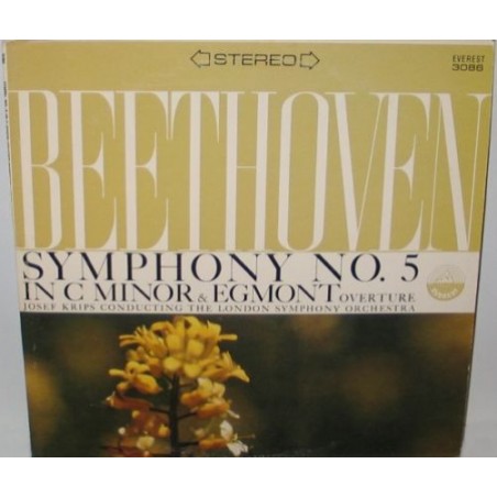 Beethoven - Symphony No. 5 in C Minor & Egmont Overture -Josef Krips & The London Symphony Orchestra ‎|Everest ‎– 3086