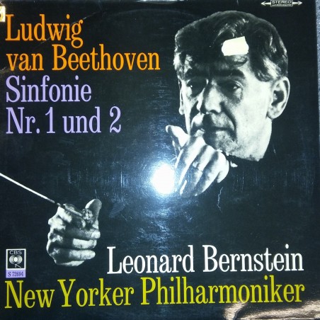 Beethoven -Symphony No. 2 In D Major, Op. 36 / Symphony No. 1 In C Major, Op. 21-Leonard Bernstein|CBS S 72694