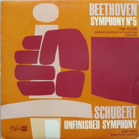 Beethoven-Schubert-Sinfonie In H-Moll (Unvollendete) / Fünfte Sinfonie In C-Moll Op.67  |1966   Concert Hall ‎– SMS 2341