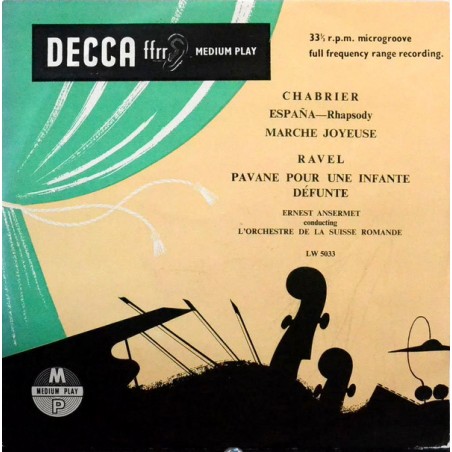 Chabrier-Ravel – España... / Pavane Pour Une Infante Défunte | Decca ‎– LW 5033-10" Vinyl
