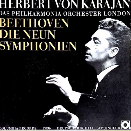 Beethoven-Die Neun Symphonien-Herbert von Karajan - Philharmonia Orchestra |‎ Columbia ‎– F036- 7 LP-Box  Country