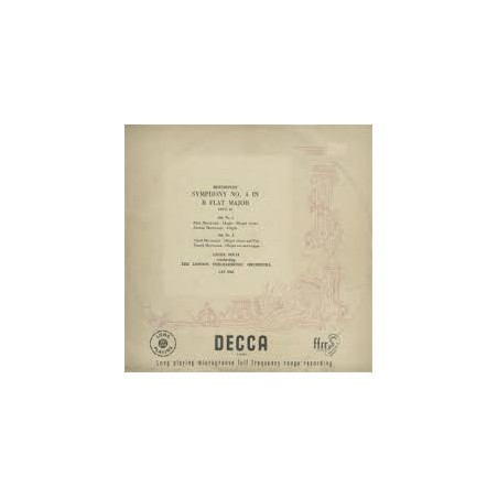 Beethoven -Symphony No. 4 In B Flat Major, Opus 60 - The London Philharmonic Orchestra   | Decca ‎– LXT.2564