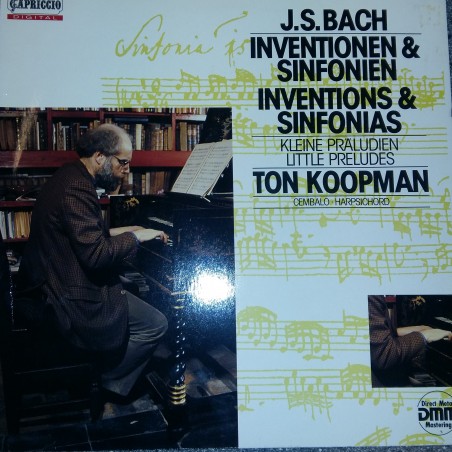 Bach J.S.  – Inventionen & Sinfonien  - Kleine Präludien -Ton Koopman ‎ |1987  Capriccio – C 27 210