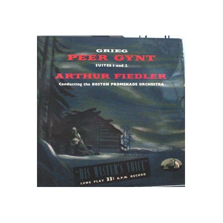 Grieg- ‎ Peer Gynt Suites 1 And 2 - Arthur Fiedler  | His Master's Voice ‎– DLP 1033 -10" Vinyl