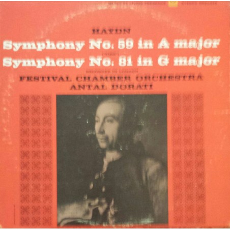 Haydn-Symphony No. 59-Symphony No. 81-Dorati, Festival Chamber Orchestra ‎|Mercury Living Presence ‎– SR90436