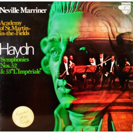 Haydn Joseph ‎– Symphonies Nos. 52 & 53 -Academy of St. Martin-in-the-Fields-Sir Neville Marriner|1974   Philips ‎– 6500 114