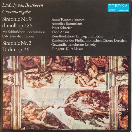 Beethoven – Sinfonie Nr. 9 -Sinfonie Nr. 2 - Anna Tomowa - Sintow-Kurt Masur ‎ |1976    ETERNA ‎– 8 26 421-422