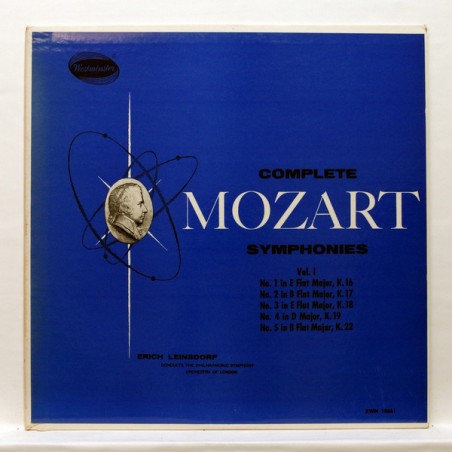 Mozart – Complete Symphonies Vol. I -Erich Leinsdorf |1959   Westminster ‎– XWN 18861
