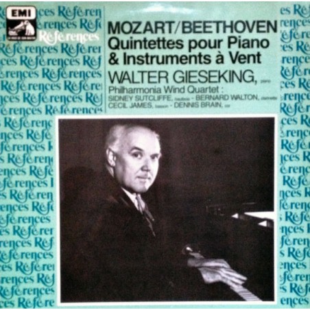 Mozart-Beethoven  – Quintettes Pour Piano & Instruments à Vent- Walter Gieseking |His Master's Voice ‎– 1017831