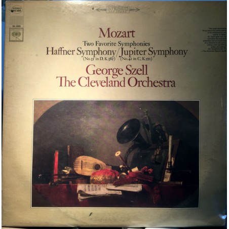 Mozart-Two Favorite Symphonies- George Szell and the Cleveland Orchestra  |1967    Columbia Masterworks ‎– MS 6969
