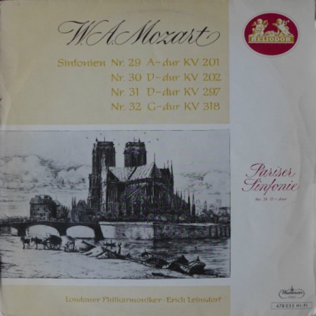 Mozart  – Pariser Sinfonie- Londoner Philharmoniker-Erich Leinsdorf ‎ |1960   Heliodor ‎– 478 055