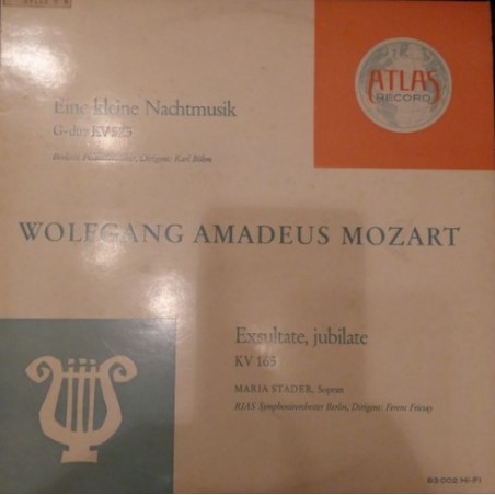 Mozart - Eine kleine Nachtmusik / Exsultate, Jubilate Karl Böhm, Maria Stader|Atlas Record ‎– 83 002-10" Vinyl