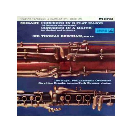 Mozart -Concertos In B Flat-For Bassoon and Orchestra-for Clarinet and Orchestra - Beecham|1960   HMV	ALP 1768