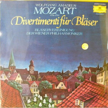 Mozart ‎– Divertimenti für Bläser- Bläservereinigung der Wr. Philharmoniker  |1976    DG – 38 458 6-Club Edition