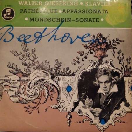 Beethoven ‎– Pathétique - Mondschein Sonate - Appassionata- W. Gieseking   |1959   Columbia ‎– 33-WCX 517 – C 91 004