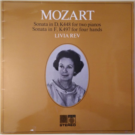 Mozart -Sonata In D, K448 for two Pianos / Sonata In F, K497 for four Hands -Livia Rev|Saga  ‎– 5292