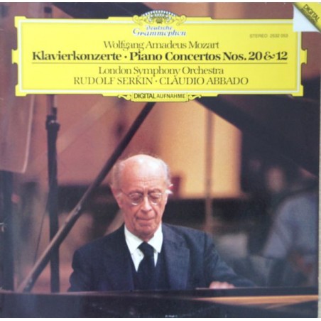 Mozart‎– Klavierkonzerte Nos. 20 & 12- London Symphony Orchestra-Rudolf Serkin-Claudio Abbado  |1982   DG ‎– 2532 053