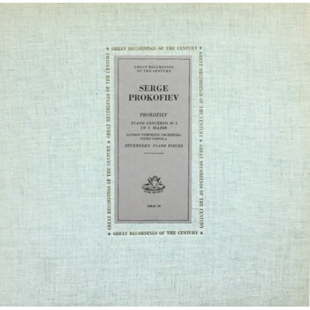 Prokofiev ‎Sergei – Piano Concerto no. 3 in C major|Angel Records ‎– COLH 34