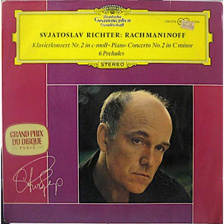 Rachmaninoff – Klavierkonzert Nr. 2 In C-moll -6 Preludes- Svjatoslav Richter|DG – SLPM 138 076