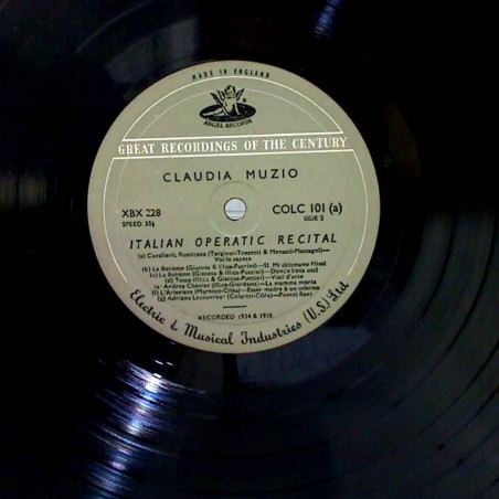 Muzio Claudia – Italian Operatic Arias – Great Recordings Of The Century|COLC 101