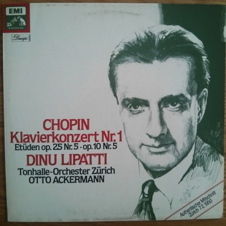 Chopin- Klavierkonzert Nr.1 / Etüden Op. 25 Nr. 5, Op. 10 Nr. 5-Dinu Lipatti  |1981    HMV– 1C 027-43 179