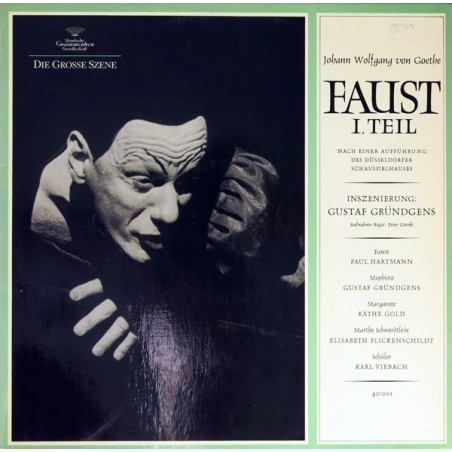 Goethe Johann Wolfgang von ‎– Faust I. Teil|1966   Deutsche Grammophon ‎– 40 001