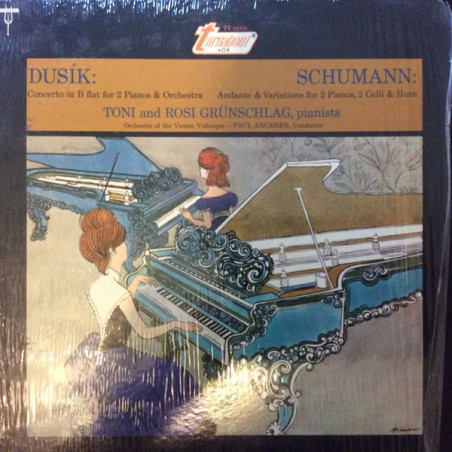 Dusík-Schumann -Concerto in B Flat - Andante & Variations for 2 Pianos, 2 Cellos-Grünschlag |1969    Turnabout ‎– TV 34204
